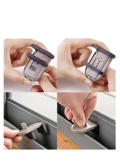 SYOSI Sliding Window Lock, Aluminum Alloy Restrictor Locks Child Safety Sash Key Baby Door for Kitchen Homes Residential Accommodation Hospitals Schools, 2PCS  - Image 3
