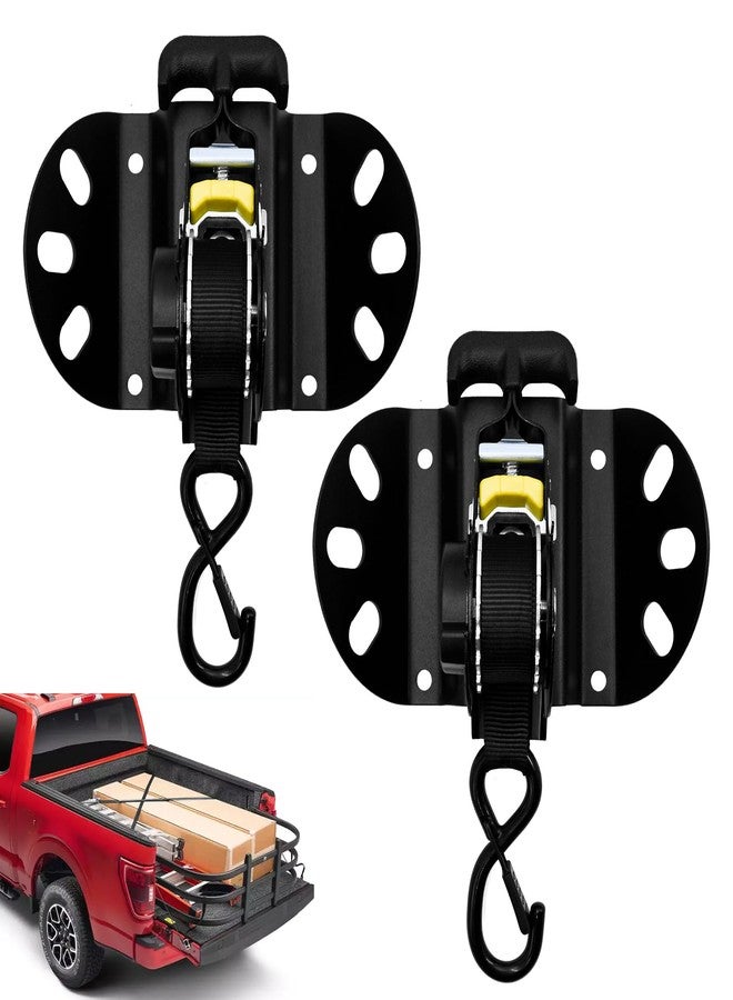 MTGSTOCL 2pcs Retractable Ratchet Straps Compatible with Ford F-150 2015-2025, 10 Ft Truck Bed Mounted Ratchet Straps for Ford F-250/350/450/550 2017-2025 - Image 1