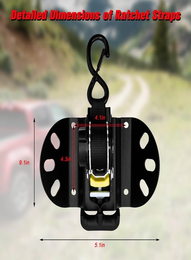MTGSTOCL 2pcs Retractable Ratchet Straps Compatible with Ford F-150 2015-2025, 10 Ft Truck Bed Mounted Ratchet Straps for Ford F-250/350/450/550 2017-2025 - Image 5