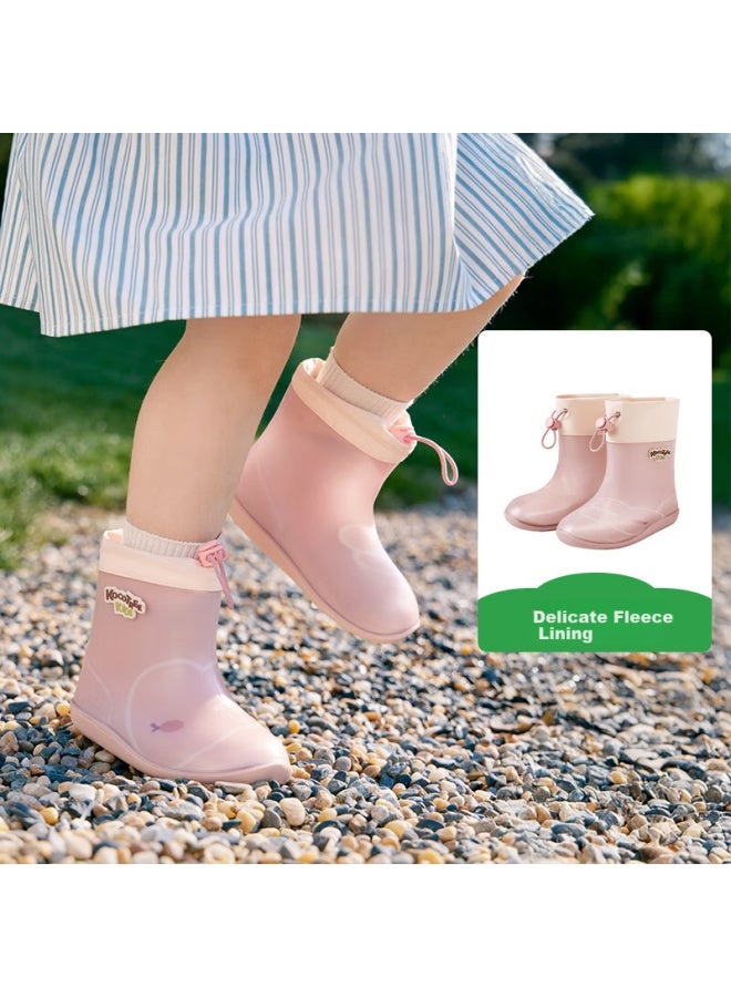 Kocotree Children's Rain Boots, Cartoon Non-slip Waterproof Shoes For Boys And Girls, Toddler Rain Boots With Drawstring - Image 1