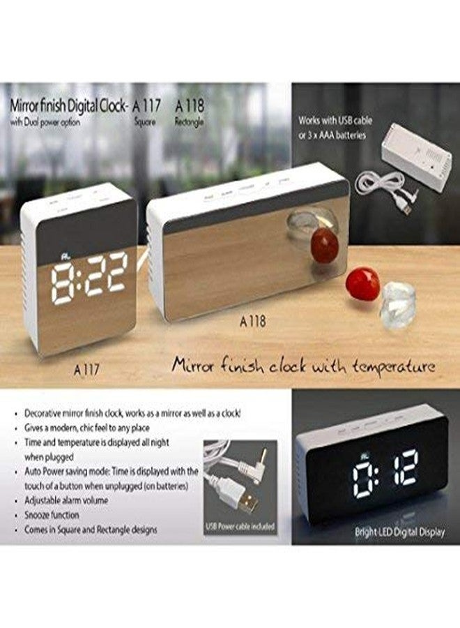 Buffy Plastic Digital Clock with Dual Power Option (White_3.5 Inch X 6.2 Inch X 1.9 Inch) - Image 5