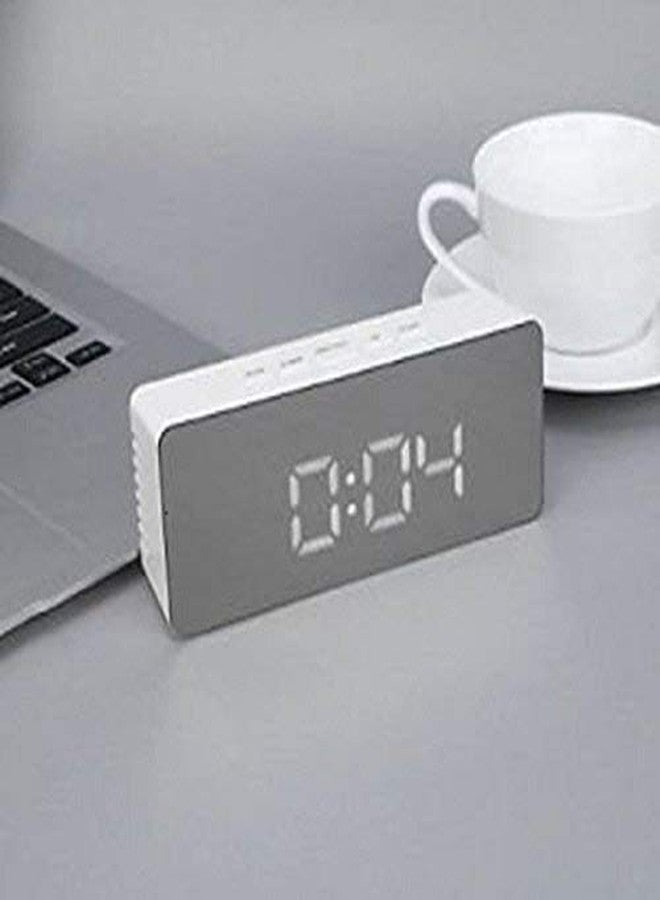 Buffy Plastic Digital Clock with Dual Power Option (White_3.5 Inch X 6.2 Inch X 1.9 Inch) - Image 4