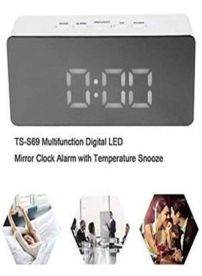 Buffy Plastic Digital Clock with Dual Power Option (White_3.5 Inch X 6.2 Inch X 1.9 Inch) - Image 3