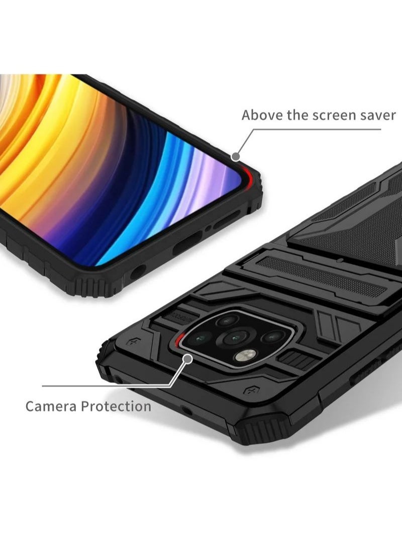 RICOONLINE - Shockproof Protective Cases Cover Compatible for Xiaomi Poco X3/X3 NFC/X3 Pro Black - Image 1
