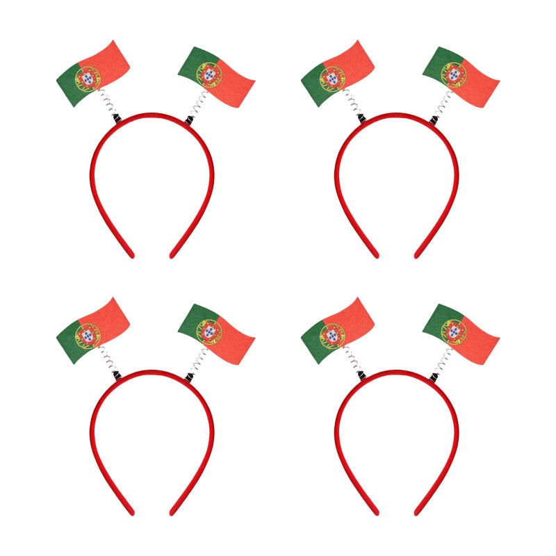 Portugal Flag Colorful Headwear For Sports Event Cheering And Party Decorations 4PCS - Image 2