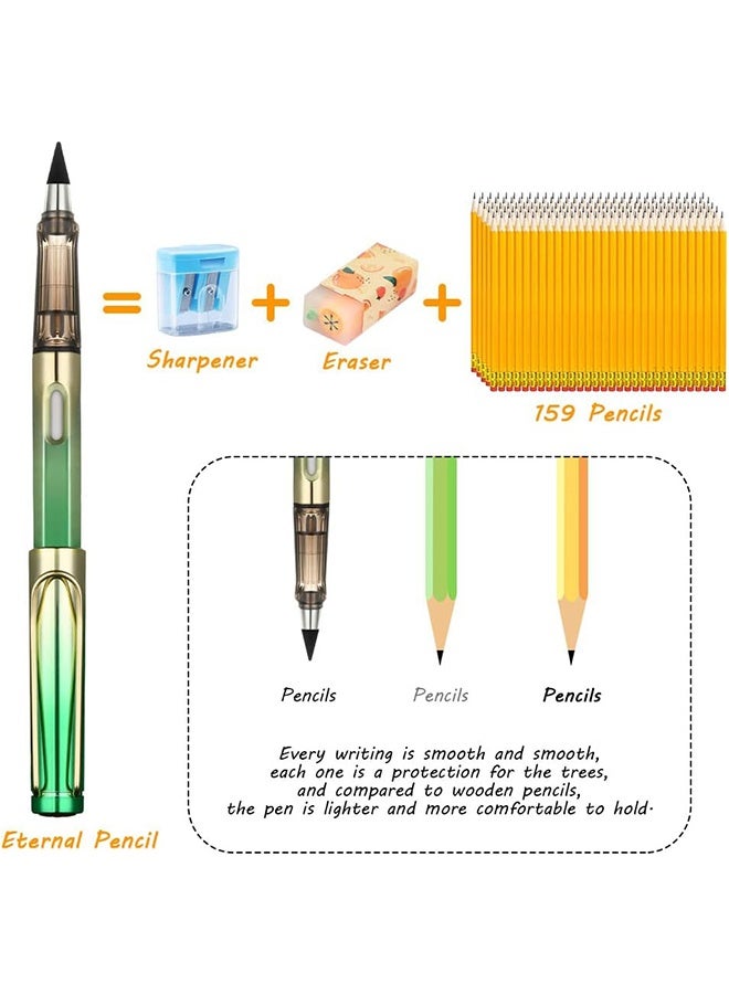 Photon 4 قطع من أقلام الرصاص اللانهائية مع 4 قطع قابلة للاستبدال، قلم رصاص لا نهائي قلم رصاص دائم لمحترفي مكتب المدرسة - Image 4