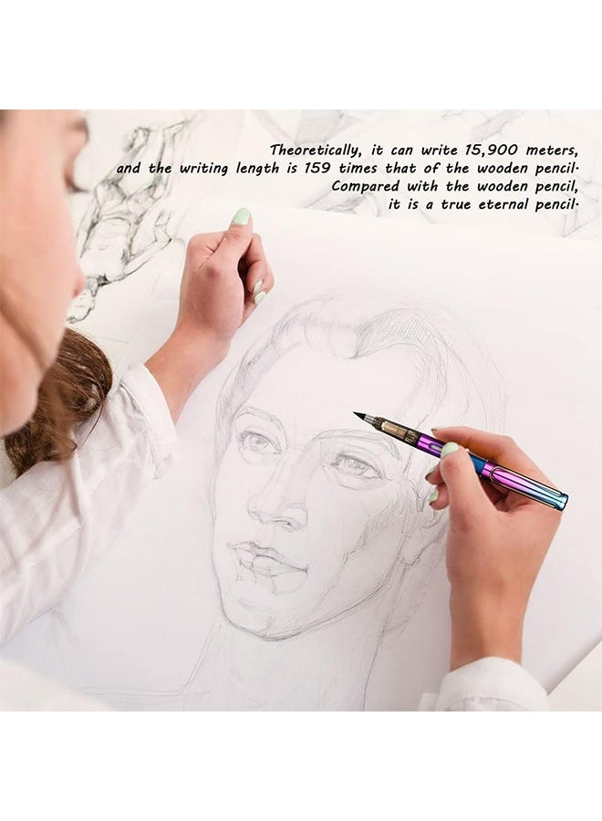 Photon 4 قطع من أقلام الرصاص اللانهائية مع 4 قطع قابلة للاستبدال، قلم رصاص لا نهائي قلم رصاص دائم لمحترفي مكتب المدرسة - Image 5
