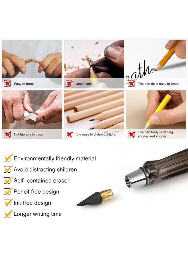 Photon 4 قطع من أقلام الرصاص اللانهائية مع 4 قطع قابلة للاستبدال، قلم رصاص لا نهائي قلم رصاص دائم لمحترفي مكتب المدرسة - Image 3