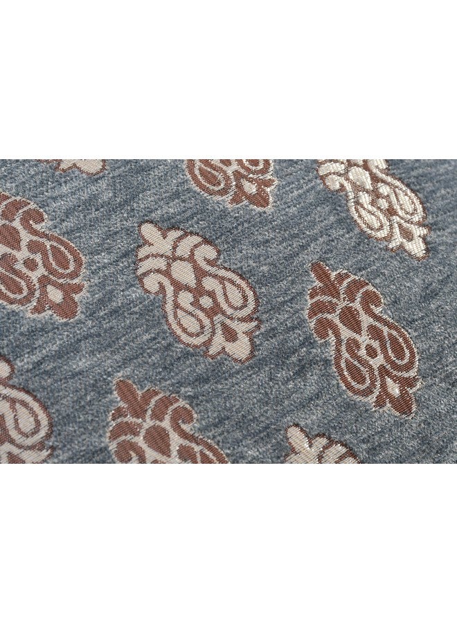DECOMIZER DECOMIZER Jacquard Geomteric Cushion Covers 24 Inch X 24 Inch Set Of 5 Ethnic Motifs Cushion Covers,Design- Ambi,Color- Grey, 240 TC  - Image 4