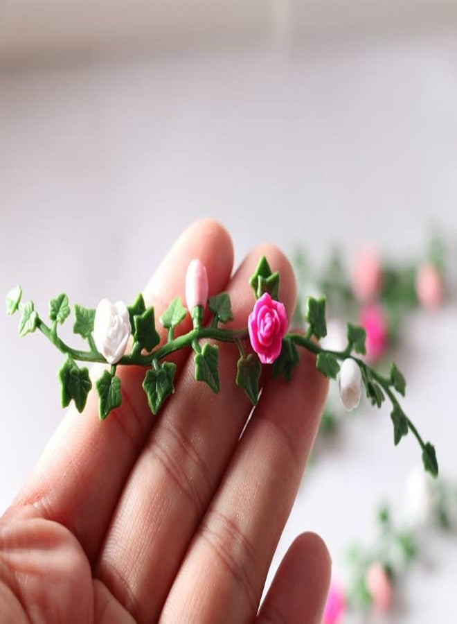 SXFSE Dollhouse Accessories, 1:12 Dollhouse Miniature Model Mini Garden Scene Fringe Flower Vine - Image 2