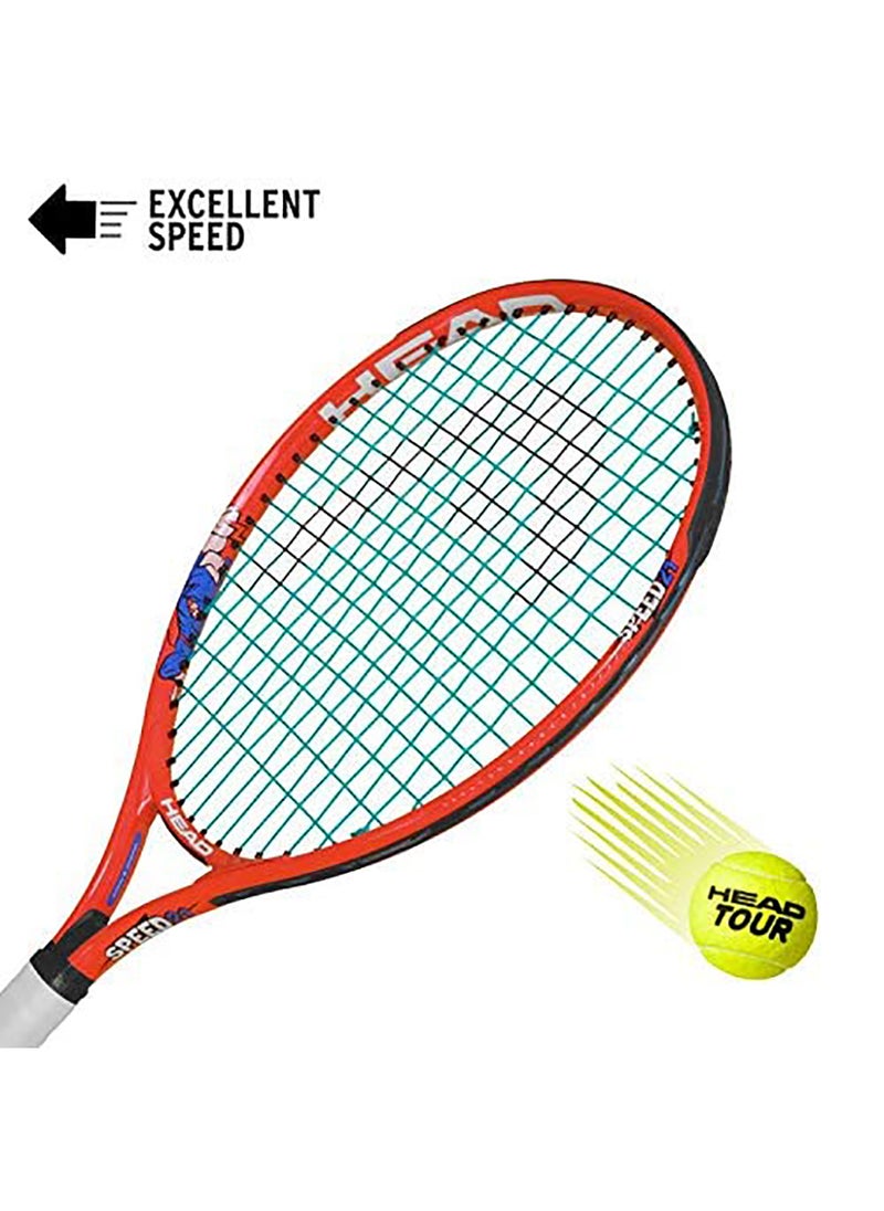 HEAD - Speed Junior 21  Strung Tennis Racquet | White and Orange |Material: Aluminum | For Junior | Lightweight | Stronger and Durable - Image 1