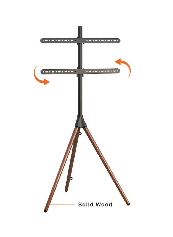 RION - TRIPOD STYLISH EASEL STUDIO TV FLOOR STANDS FOR HOME AND OFFICES EASY TO CARRY, UNIVERSAL AND HIGH QUALITY FIT FOR MOST 30-70 SCREENS - Image 1