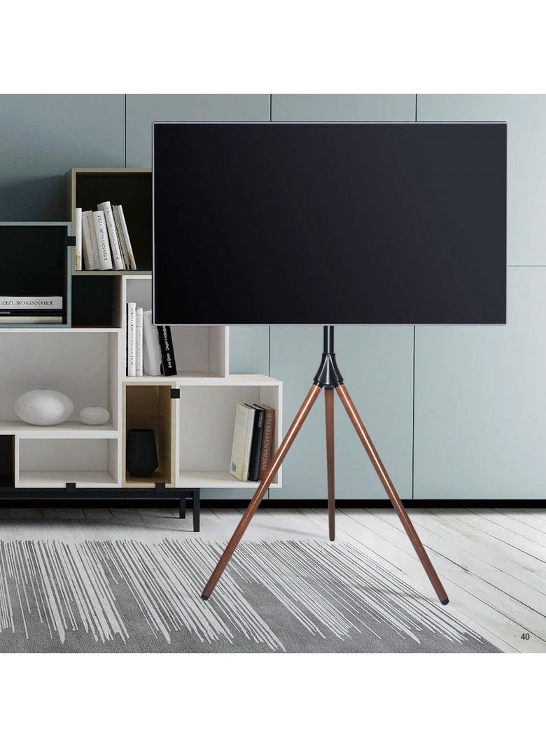 RION - TRIPOD STYLISH EASEL STUDIO TV FLOOR STANDS FOR HOME AND OFFICES EASY TO CARRY, UNIVERSAL AND HIGH QUALITY FIT FOR MOST 30-70 SCREENS - Image 1