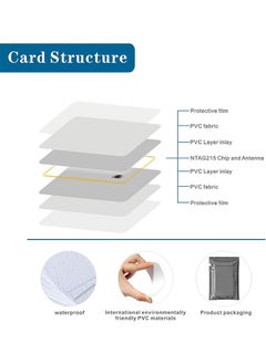 HY 20 Pcs Blank NFC Cards, Tags NTAG 215 PVC Cards programmable Tags, Compatible with Amiibo and TagMo for Android All Phone Enabled  - Image 3