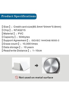 HY 20 Pcs Blank NFC Cards, Tags NTAG 215 PVC Cards programmable Tags, Compatible with Amiibo and TagMo for Android All Phone Enabled  - Image 4