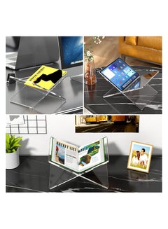 BUYCO Flat Open Clear Acrylic Book Stand Magazine Tray Holder Tabletop Lucite Book Stand Best Gift Books Lovers And Readers  - Image 3