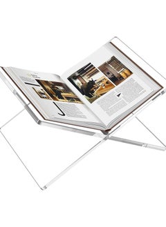 BUYCO Flat Open Clear Acrylic Book Stand Magazine Tray Holder Tabletop Lucite Book Stand Best Gift Books Lovers And Readers  - Image 4