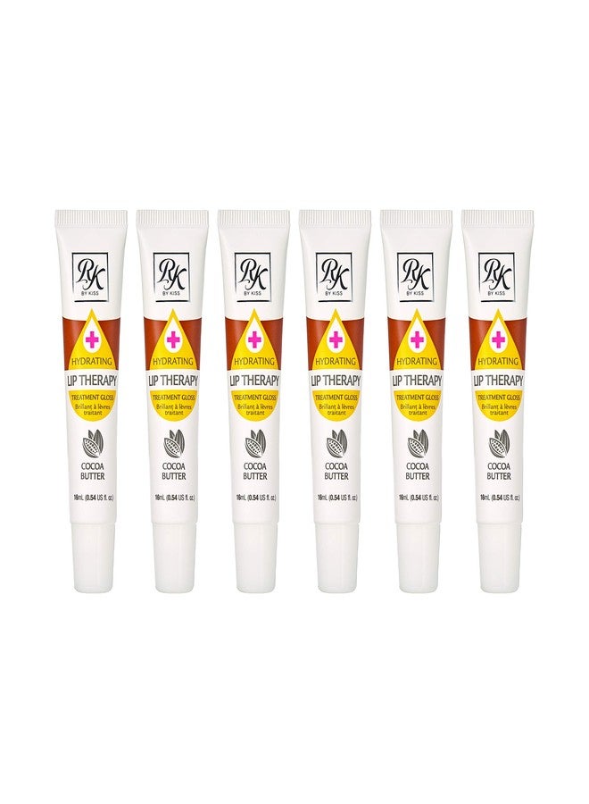 Ruby Kisses Hydrating Lip Therapy Treatment Gloss Cocoa Butter RLO03D1 (6 PACK) - Image 1