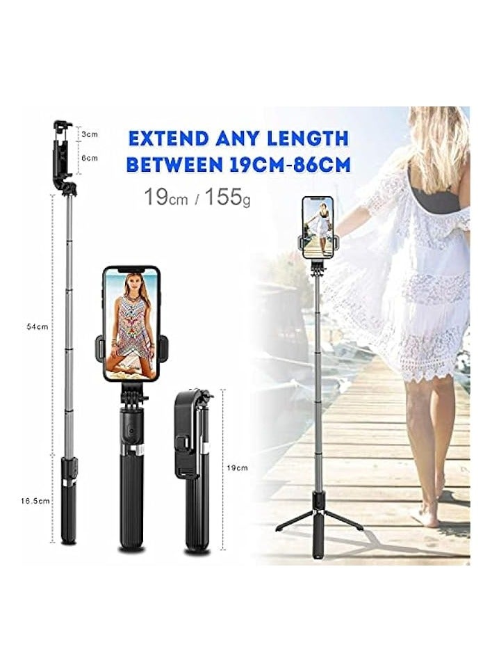 PROMASS Selfie Stick For Phone Size 4.5-6.2Inch, Extendable Selfie Stick Tripod with Bluetooth Wireless Remote Phone Holder for iPhone 12 /iPhone 11/pro, Galaxy S10/S9 Plus/S8/Note8, (Black) - Image 3