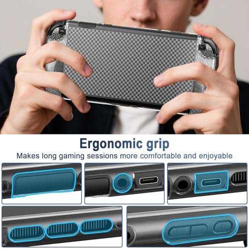 HEYSTOP Switch 2 Case for Nintendo Switch 2, Protective Carrying Case Set with PC Switch 2 Cover and TPU Grip Cover for Switch 2 Joycon, Large Capacity Storage Design for Nintendo Switch 2 Accessories - Image 5