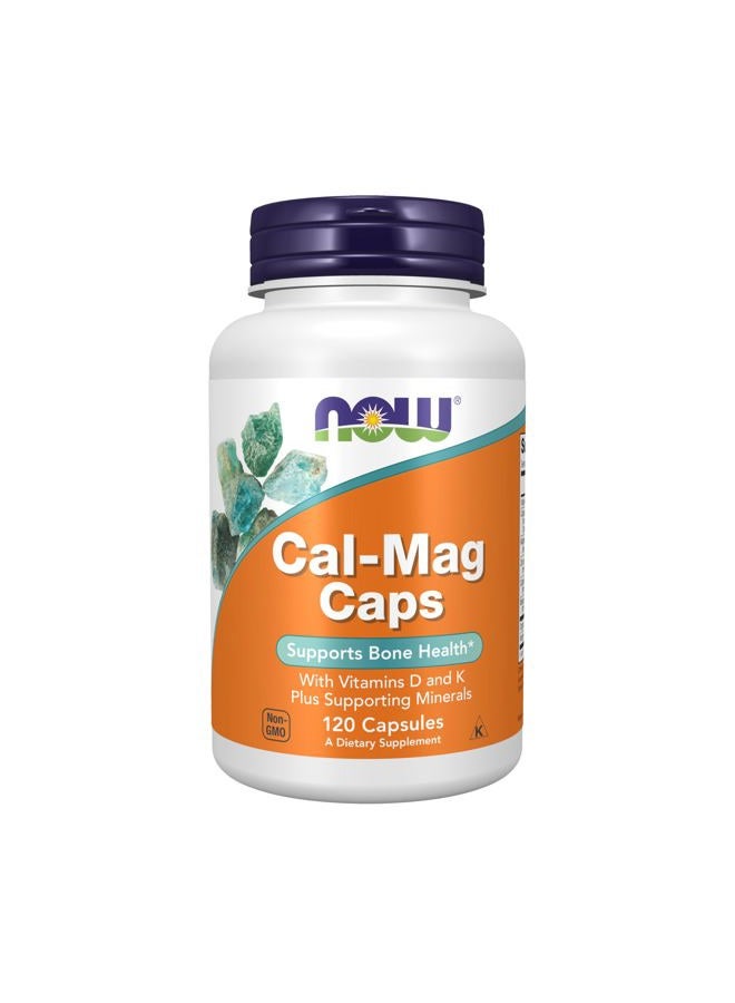 now Supplements, Cal-Mag with Zinc, Copper, Manganese and Vitamin D, 120 Capsules - Image 1
