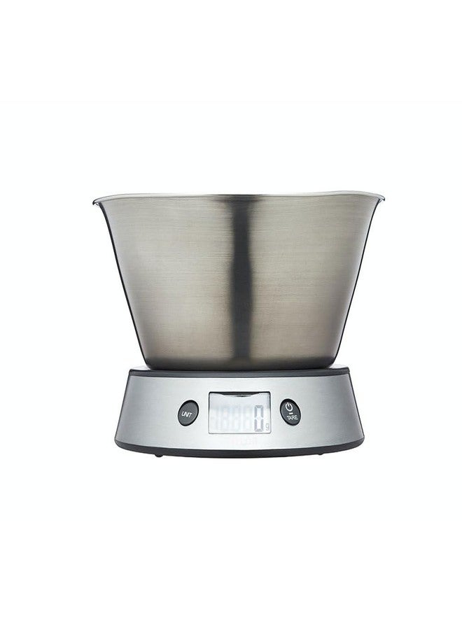 Taylor Pro Digital Kitchen Food Scales with Removable Bowl, Professional Standard with Tare Feature and Precision Accuracy, Stainless Steel Finish, Weighs 5 kg Capacity - Image 1