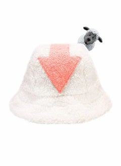Y&D Fluffy Bucket Hat Cosplay Costume for Adult Winter Plush Brown Color Arrowhead Fisherman | One Size Fits All (Pink Arrow)  - Image 1