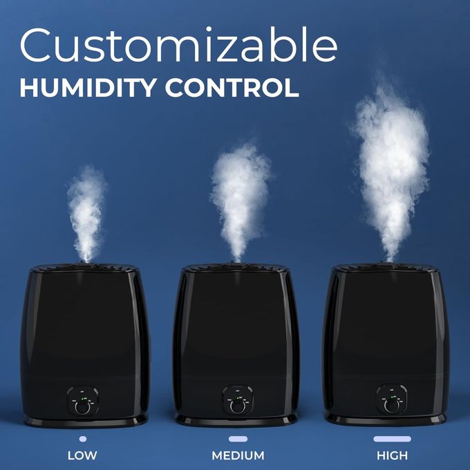 Everlasting Comfort Cool Mist Humidifiers for Bedroom 6L Humidifier Large Room No-Filter, Quiet Air Humidifier for Plants, Baby, Allergies, Dry Skin, Congestion, 50 Hr Run Time, Easy Clean - Image 2