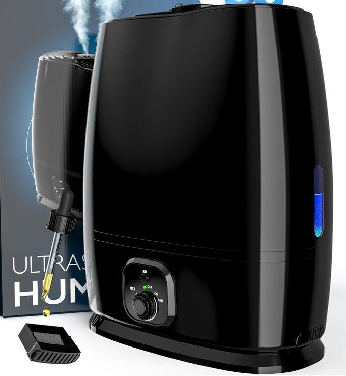 Everlasting Comfort Cool Mist Humidifiers for Bedroom 6L Humidifier Large Room No-Filter, Quiet Air Humidifier for Plants, Baby, Allergies, Dry Skin, Congestion, 50 Hr Run Time, Easy Clean - Image 1