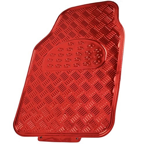 BDK Red All Weather Heavy Duty Car Floor Mats Interior Liners for Auto Van Truck SUV, Fits Front & Rear - Image 2