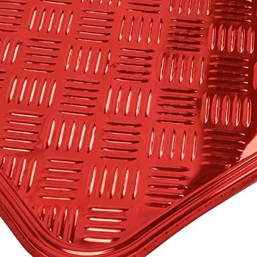 BDK Red All Weather Heavy Duty Car Floor Mats Interior Liners for Auto Van Truck SUV, Fits Front & Rear - Image 4