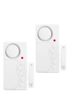 2Pcs Freezer Door Alarm, Safety Window Alarm, 3/15/30/60 Seconds Adjustable Delay Wireless Fridge Alarm, 4-In-1 Door Sensor Chime Door Open Alarm Loud 108dB