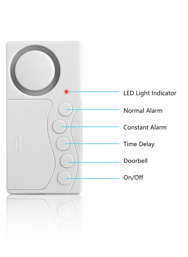 Excefore - 2Pcs Freezer Door Alarm, Safety Window Alarm, 3/15/30/60 Seconds Adjustable Delay Wireless Fridge Alarm, 4-In-1 Door Sensor Chime Door Open Alarm Loud 108dB - Image 1