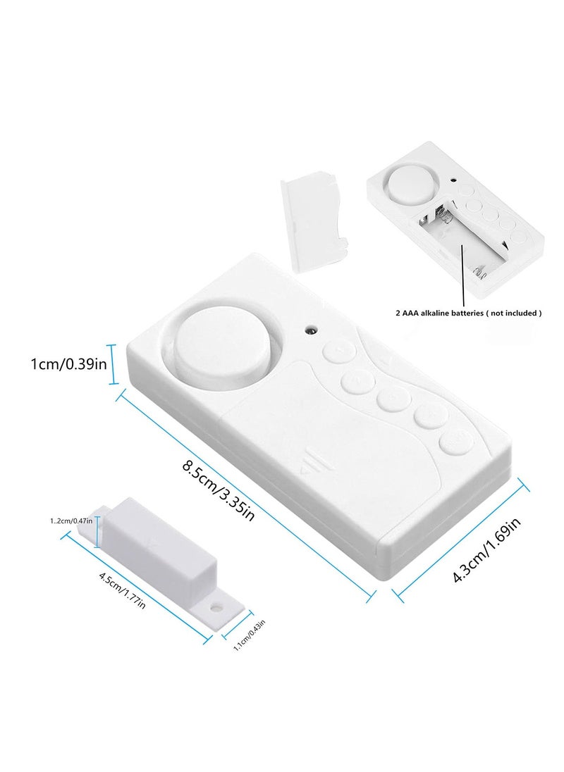 Excefore - 2Pcs Freezer Door Alarm, Safety Window Alarm, 3/15/30/60 Seconds Adjustable Delay Wireless Fridge Alarm, 4-In-1 Door Sensor Chime Door Open Alarm Loud 108dB - Image 1