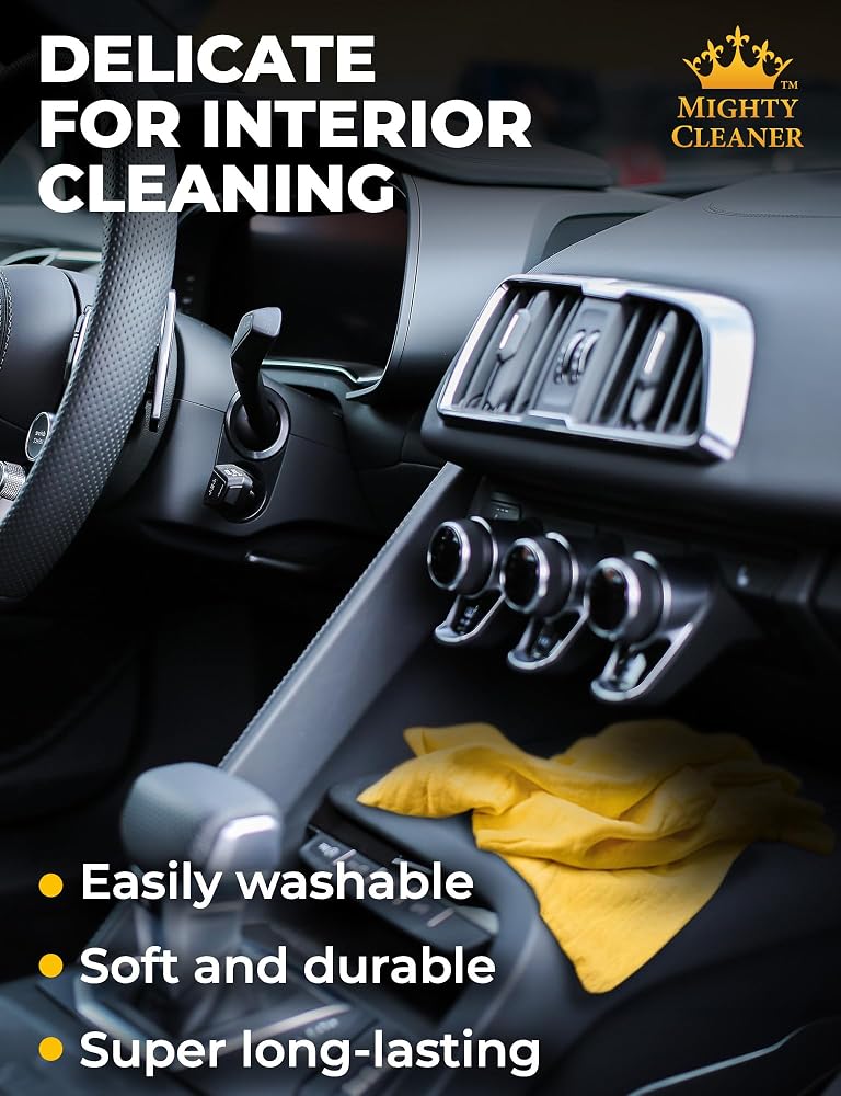 Mighty Cleaner Premium Сar Shammy Towel - 26" x 17" - Super Absorbent Chamois Cloth for Car - Original Car Drying Towel - Shammy Cloth for Car - Car Drying Shammy - Chamois Car Drying Towel - Car Wash Shammy Towel - Image 5