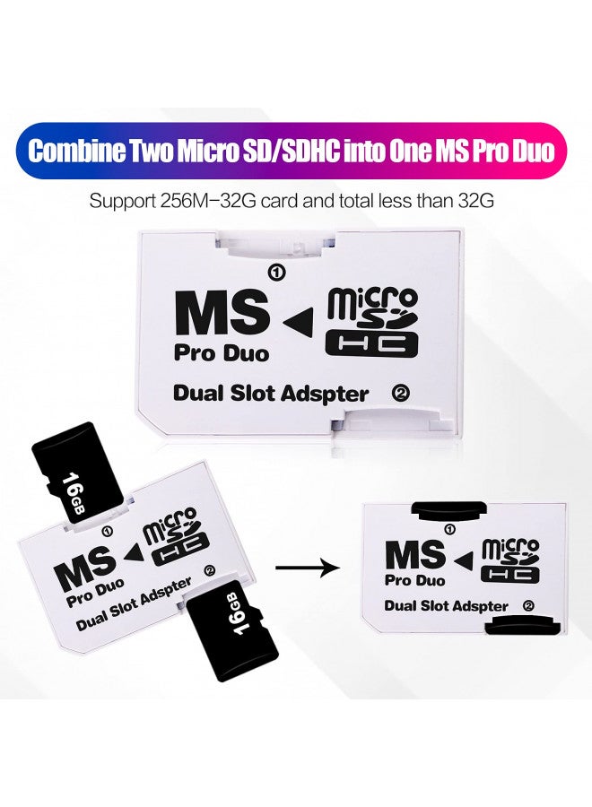 Cuziss Dual Slot MicroSD Micro SDHC Adapter Duo Pro Memory Stick Adapter for PSP Sony - Image 2