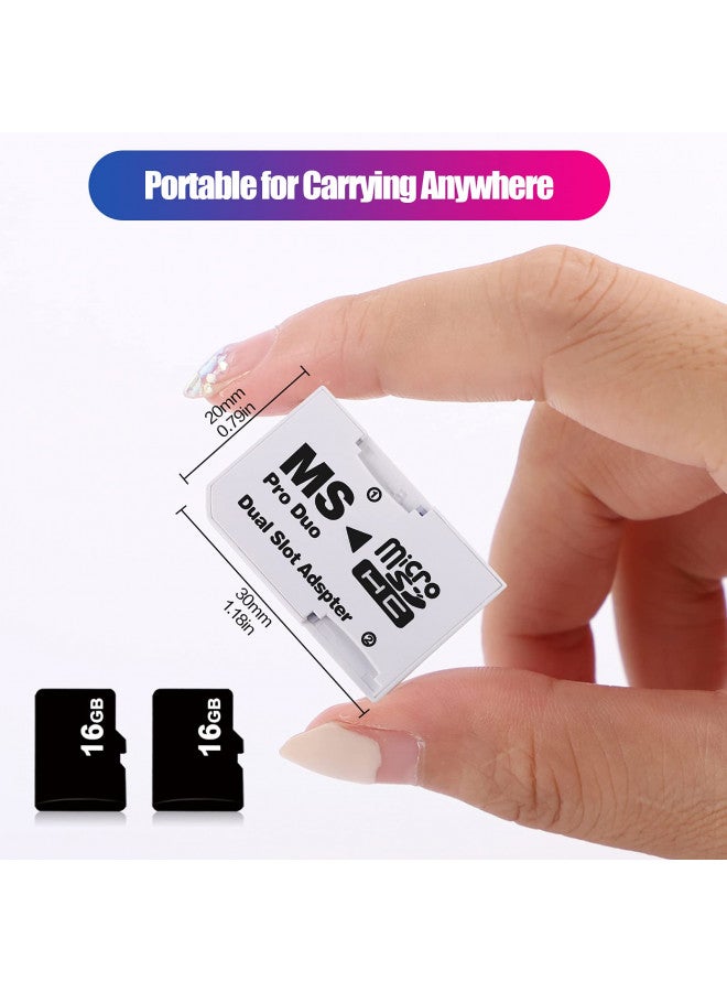 Cuziss Dual Slot MicroSD Micro SDHC Adapter Duo Pro Memory Stick Adapter for PSP Sony - Image 3