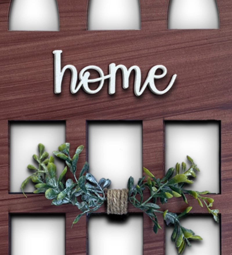 Chalk My Theme 3D Laser Cut Wall Décor in Window Style with Leaves Wooden Wall or Door Decor for Home, Living Room, Bedroom, Balcony or Any Favorite Place Brown - Image 5