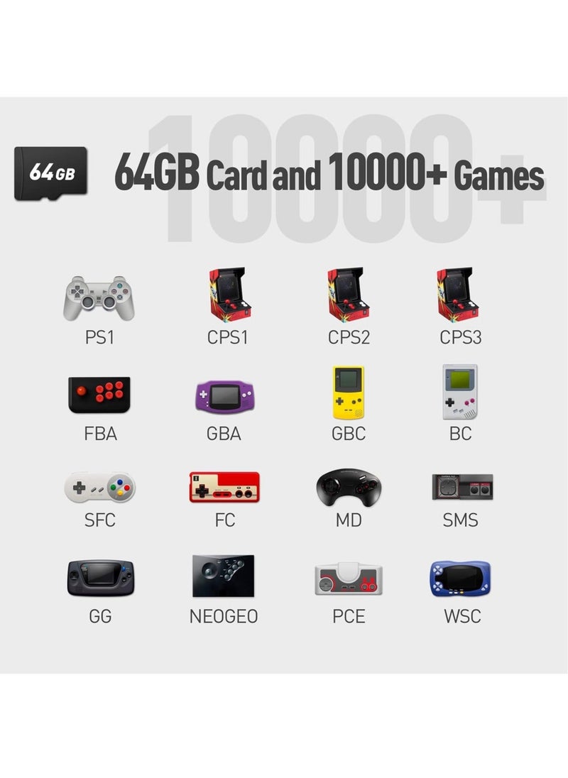 Miyoo - Miyoo Mini Plus Handheld Game Console, with Dedicated Storage Case, 3.5 Inch IPS 640x480 Screen, 64G/128G TF Card with 10,000+ Games, 3000mAh 7+Hours Battery, Support Wireless Network (Purple 64G) - Image 1