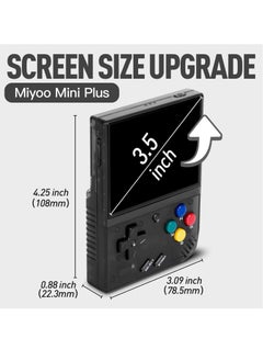 Miyoo Miyoo Mini Plus Handheld Game Console, with Dedicated Storage Case, 3.5 Inch IPS 640x480 Screen, 64G/128G TF Card with 10,000+ Games, 3000mAh 7+Hours Battery, Support Wireless Network (Purple 64G)  - Image 4