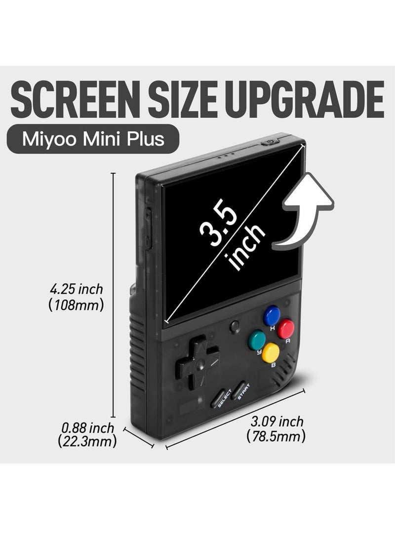 Miyoo - Miyoo Mini Plus Handheld Game Console, with Dedicated Storage Case, 3.5 Inch IPS 640x480 Screen, 64G/128G TF Card with 10,000+ Games, 3000mAh 7+Hours Battery, Support Wireless Network (Purple 64G) - Image 1