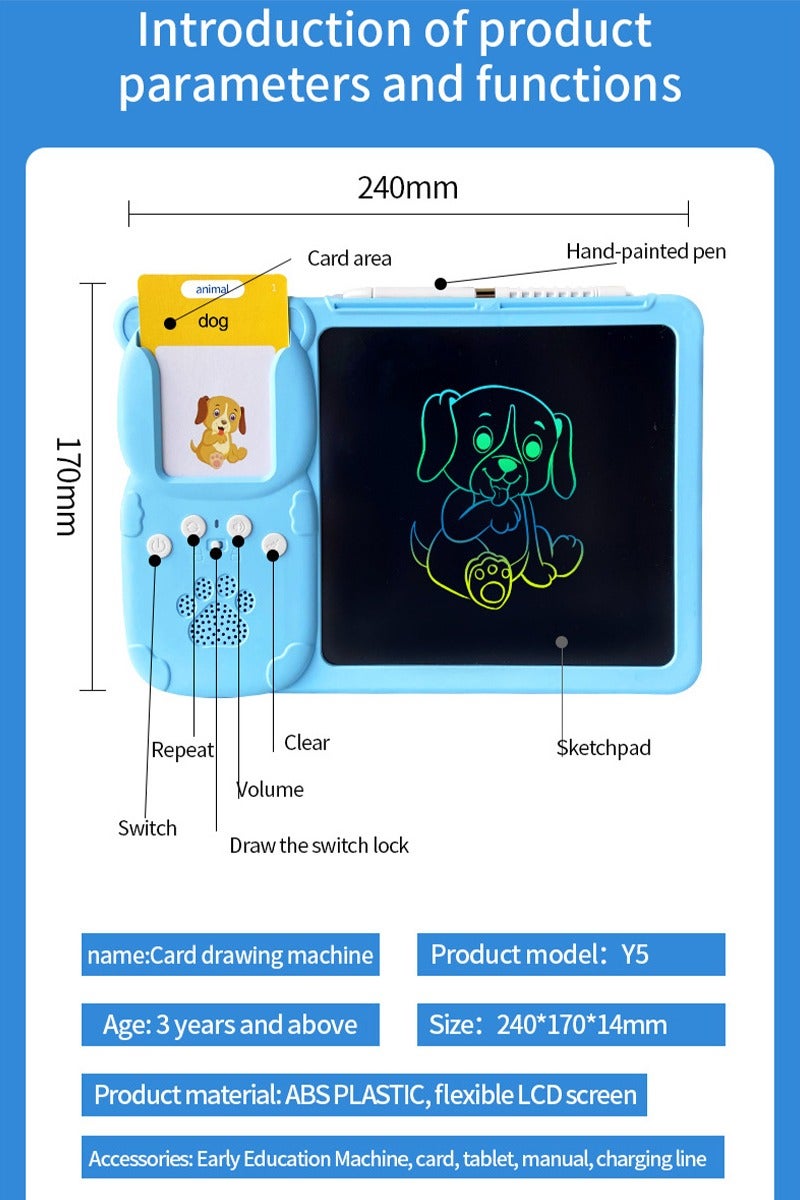 Araone Talking Flash Cards for Toddlers - LCD Writing Tablet Kids - Drawing Tablet Toddler Toys 510 Sight Words Learning Montessori - Autism & Speech Therapy Toys - Kindergarten Gifts - Image 5