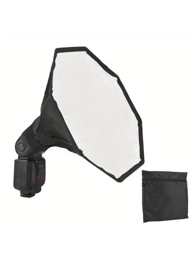 8 Inch 11.8 Inch 30cm Octagonal Softbox For Speedlite Portable Collapsible Detachable With Storage Pouch Enhances Light Quality - Image 1