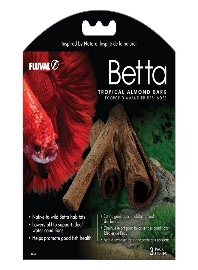 Fluval Betta Tropical Almond Bark Aquarium Decor, 3-Pack - Image 2