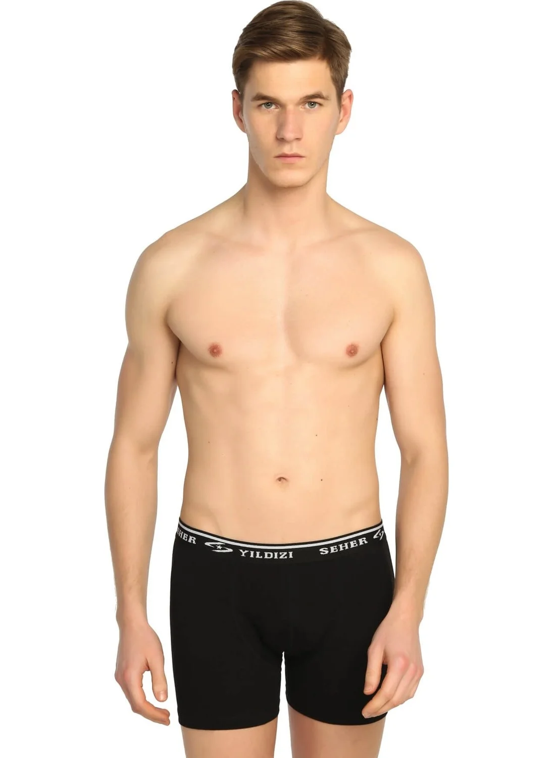 Seher Yıldızı Dawn Star Solid Color Combed Cotton Lycra Men's Boxer 6 Pack