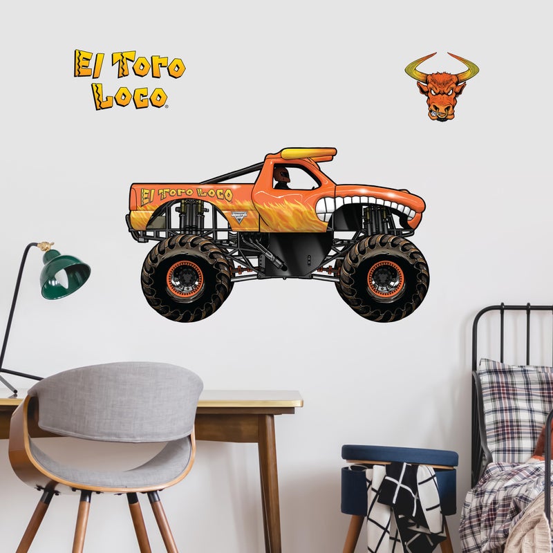 WALL PALZ Monster Jam Monster Mutt Truck Wall Decal - Large 21"" Wide Monster Truck Wall Vinyl Stickers Bedroom Decorations - Peel and Stick Room Decor - Image 1