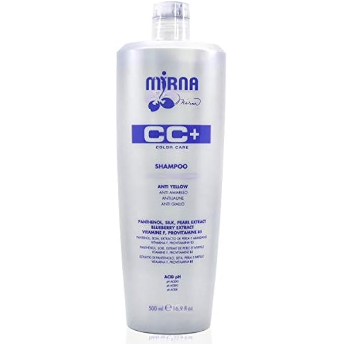 COLOUR CARE ANTI YELLOW SHAMPOO. DELICATE PH ACID FORMULA, ALSO CONTAINS VITAMIN F, PROVITAMIN B5 PANTHENOL, SILK AND PEARL EXTRACTS. ENRICHED WITH BLUEBERRY EXTRACT. 500ML / 16.9OZ - Image 1