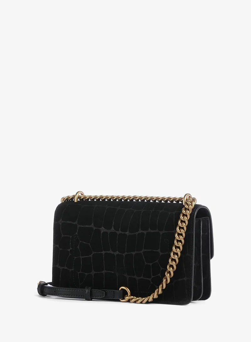 Pinko  Love Bag One Mini crossbody bag in crocodile-print leather for Women | Best Price UAE