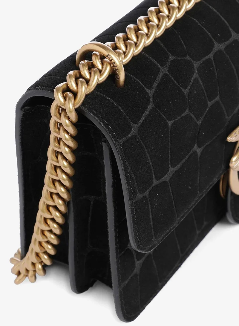 Pinko  Love Bag One Mini crossbody bag in crocodile-print leather for Women | Best Price UAE