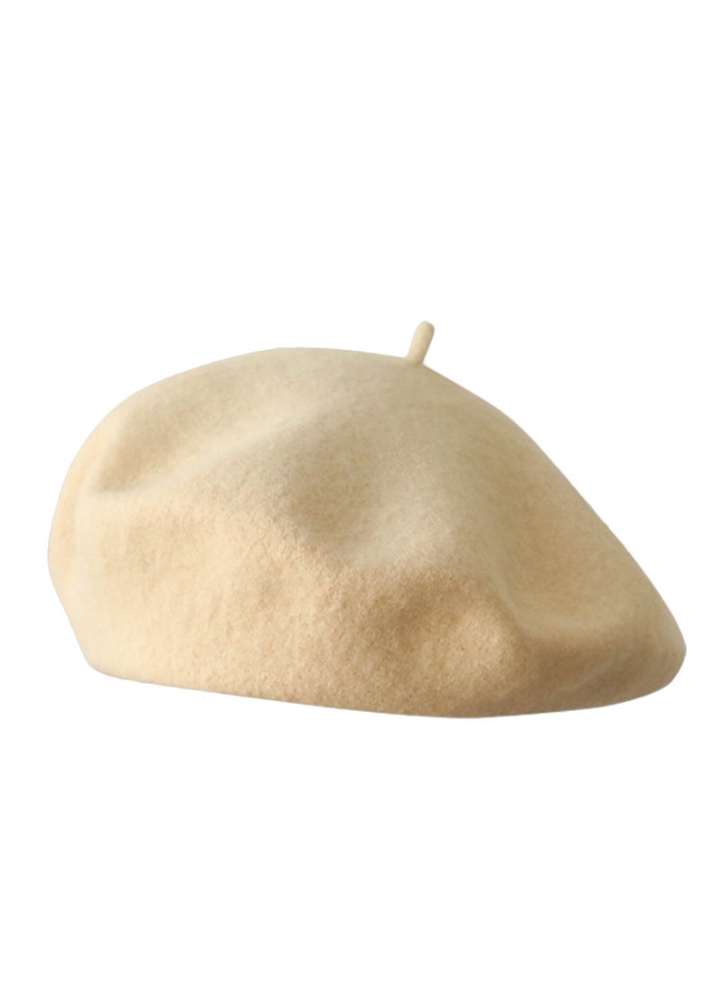 Versatile berets literary hats（Beige） - Image 1